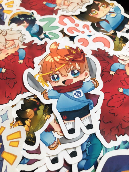 Genshin Impact 3 inch weatherproof sticker - Childe