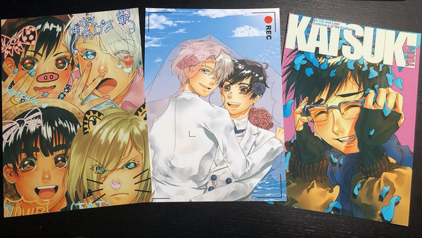 Yuri!!! on Ice Yuuri Katsuki, Viktor Nikiforov, Phichit Chulanont, Yuri Plisetsky 4" by 6" | 5" by 7" inch Mini Print