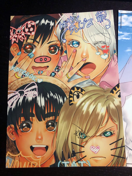 Yuri!!! on Ice Yuuri Katsuki, Viktor Nikiforov, Phichit Chulanont, Yuri Plisetsky 4" by 6" | 5" by 7" inch Mini Print
